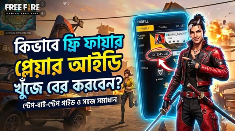 কিভাবে ফ্রি ফায়ার প্লেয়ার আইডি খুজে বের করবেন?