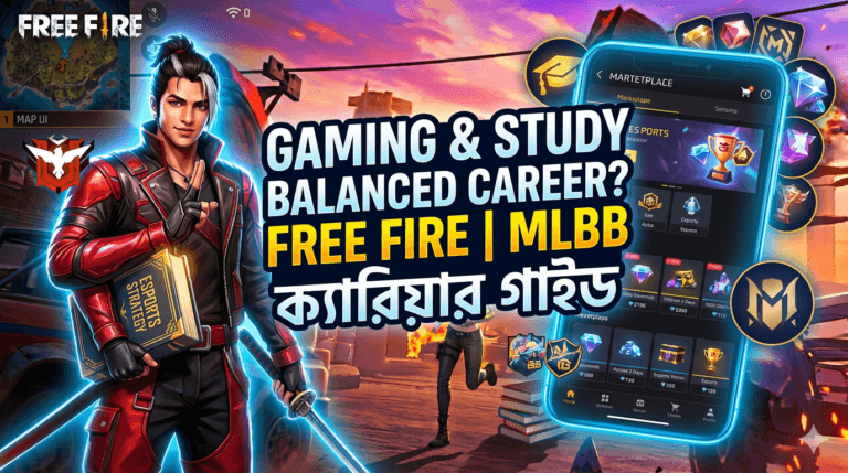 পড়াশোনা ও গেমিং একসাথে? ফ্রি ফায়ার ও MLBB-তে ব্যালেন্সড ক্যারিয়ার গাইড