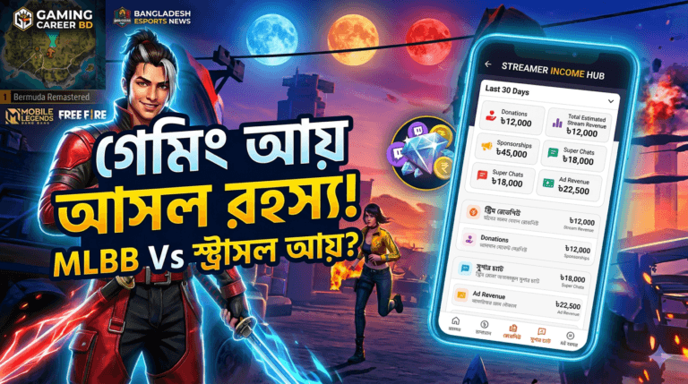 বাংলাদেশে গেমিং ক্যারিয়ার: Free Fire ও MLBB স্ট্রিমারদের আয়ের আসল রহস্য