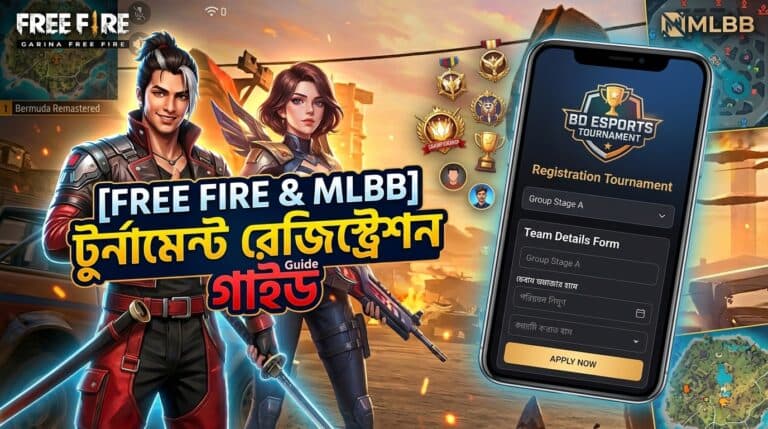বাংলাদেশে ফ্রি ফায়ার ও MLBB টুর্নামেন্ট রেজিস্ট্রেশন গাইড